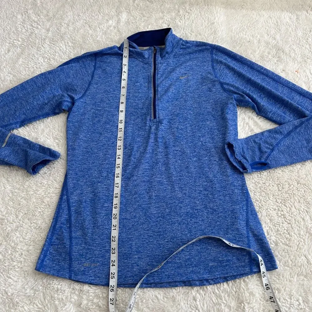 Nike Fit Dry Womens M Blue Running Quarter Zip Workout Athleisure Preppy Casual - Picture 5 of 7